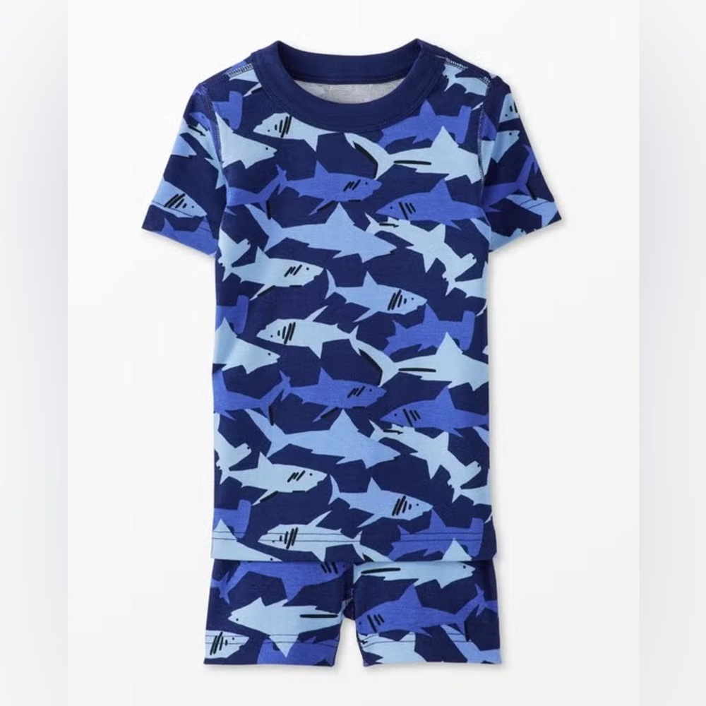 Hanna Andersson Blue Shark Pajama Set